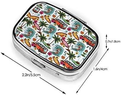 Ewmar Преносим Кутия За съхранение Таблетки От Неръждаема Стомана Кутия за Хапчета Малък Контейнер за Таблетки за