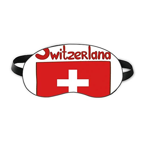 Национален Флаг На Швейцария Червено Модел Sleep Eye Shield Мека Нощна Превръзка На Очите Козирка