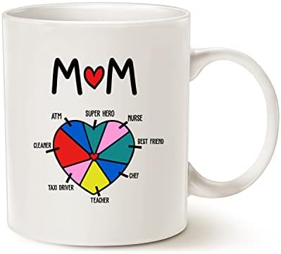 MAUAG най-Добрите Коледни подаръци за мама от Дъщеря и Син - Кафеена Чаша за Мама, Подаръци за рожден Ден за майки