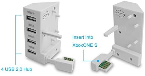 ОСТЕНТ USB Hub 2,0 4 Портове и Конектори Сплитер Адаптер за Разширяване на конзолата на Microsoft Xbox One S
