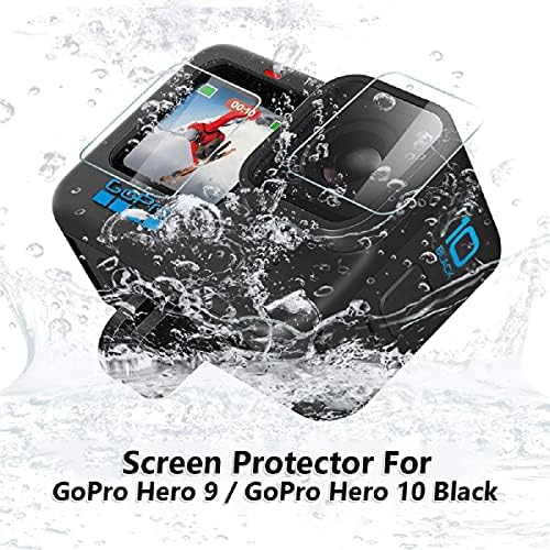 Suoman 6-Pack за Gopro Hero 10 Защитно фолио за екрана + Защита на обектива на камерата, Защитен слой от закалено