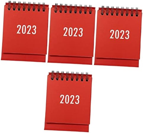 Operitacx 4шт 2023 Мини Настолен Календар Стои на Масата Китайски Декор Настолен Статив Дневник планиране на Календар