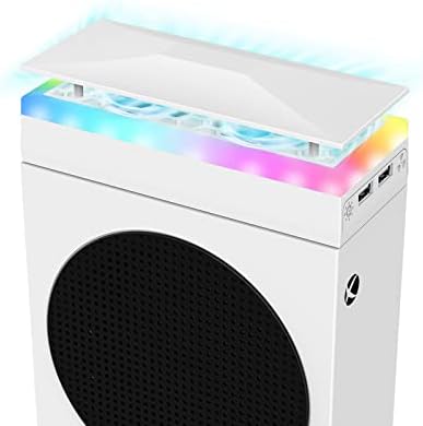 Охлаждащ вентилатор RGB за Xbox серия S с пылезащитным калъф, система за охлаждане CEANIUS с цветна led подсветка,