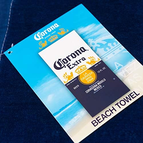 Плажна Хавлия с Логото на Corona 30 x 60 см от памук с Бирен Етикет, Хавлия за Басейн, Пътуване, Къмпинг, Езера