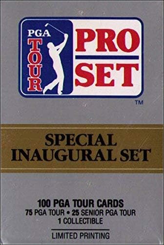Pro Set PGA Tour Специален Инаугурационный набор от Търговски Картички - Пълен комплект в кутия