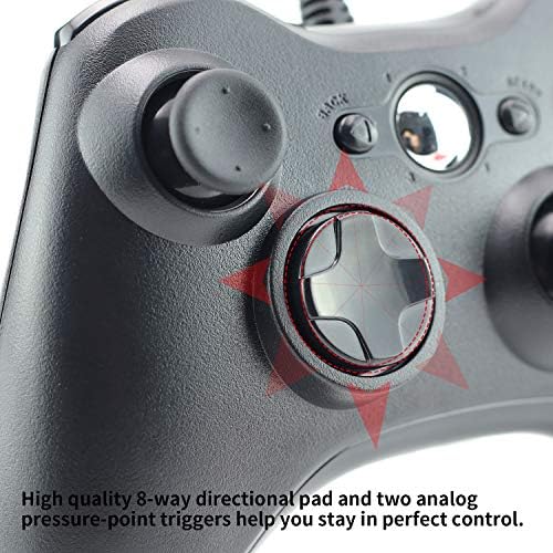 Контролер за Xbox 360 Контролер Dhaose Xbox, USB Жичен Джойстик за КОМПЮТЪР, Геймпад на Xbox 360 Контролер с Подобрен