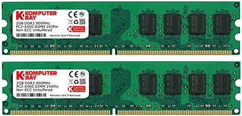 Компютърна памет 4GB 2X2GB DDR2 800MHz PC2-6300 PC2-6400 DDR2-800 (240 ПИН) DIMM за настолни компютри